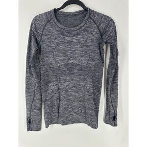 Lululemon Swiftly Tech Long Sleeve Crew Shirt Space Dye Heathered Blue 6 Read